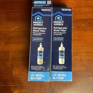 Project Source #5638703 Lot of 2 Refrigerator Water Filter LG Model #LT700P